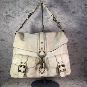 Coach Ivory Cream Brooklyn Large Leather Limited Legacy